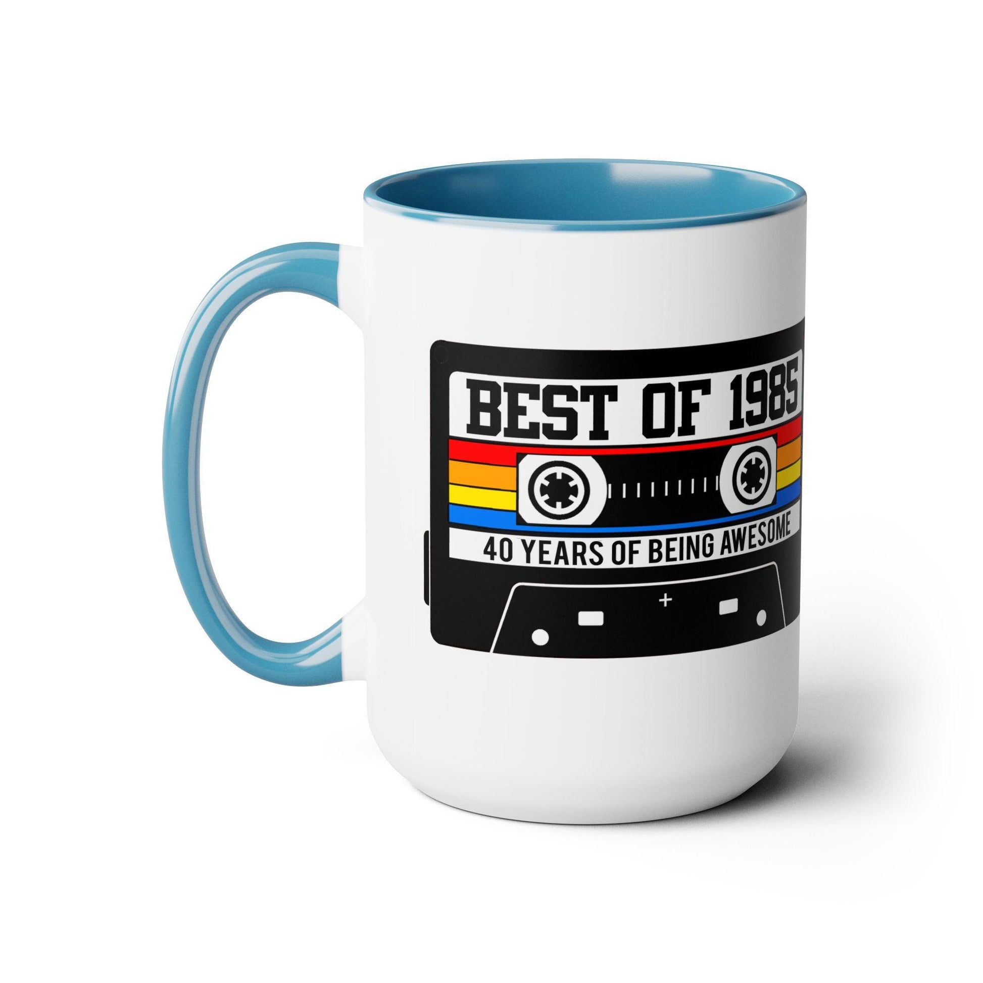 40th BIRTHDAY MUG 40th Party Decorations 40th Party Favors 40th Birthday Gift Cassette Tape Mug Best of 1985 Birthday Vintage 1985 - 15oz