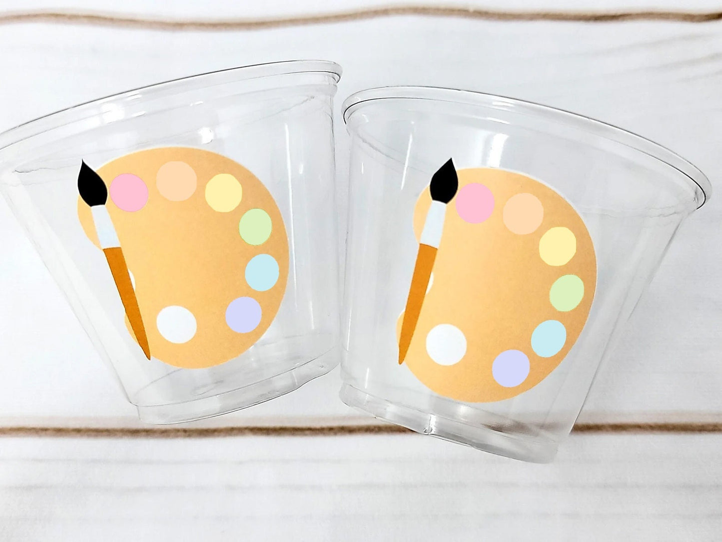 ART PARTY CUPS - Art Painting Party Treat Cups Paint Party Favors Art Party Cups Art Party Paint Pallette Painting Party Favors Paint Favor