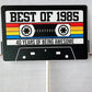 40th CAKE TOPPER Cassette Tape Cake Topper Best of 1985 Cake Topper 40th Birthday Cake Topper 40th Party Decorations 40th Vintage 1985 Party