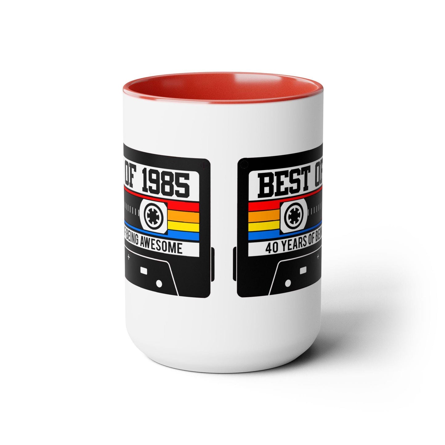 40th BIRTHDAY MUG 40th Party Decorations 40th Party Favors 40th Birthday Gift Cassette Tape Mug Best of 1985 Birthday Vintage 1985 - 15oz
