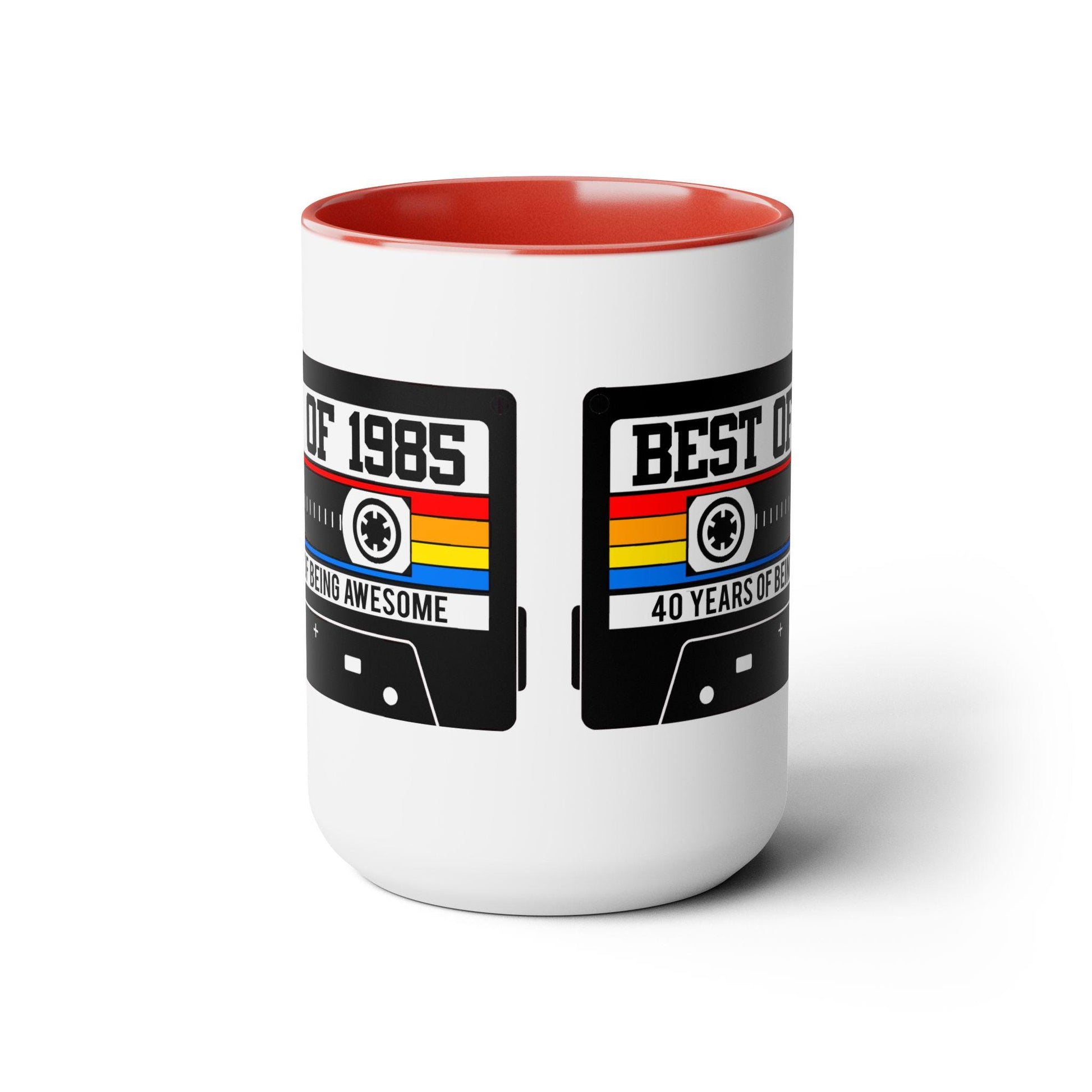 40th BIRTHDAY MUG 40th Party Decorations 40th Party Favors 40th Birthday Gift Cassette Tape Mug Best of 1985 Birthday Vintage 1985 - 15oz
