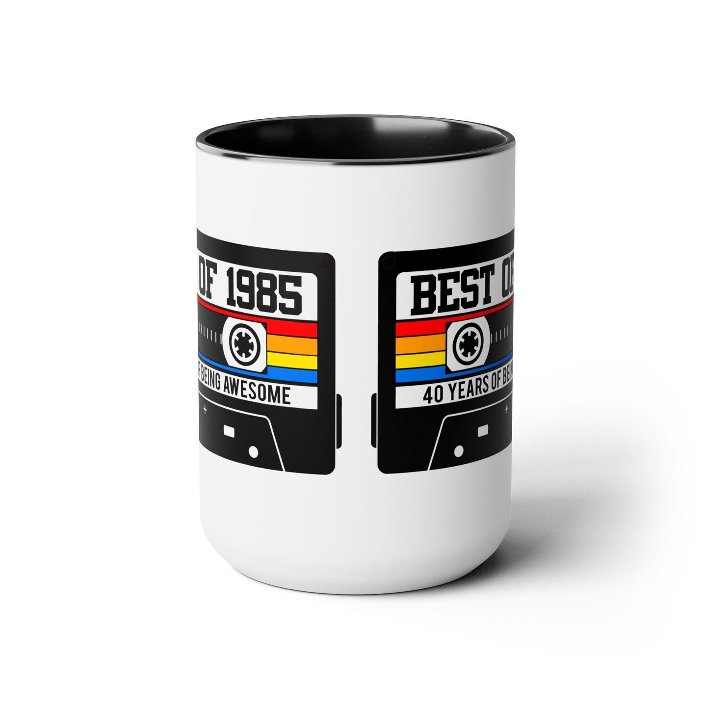 40th BIRTHDAY MUG 40th Party Decorations 40th Party Favors 40th Birthday Gift Cassette Tape Mug Best of 1985 Birthday Vintage 1985 - 15oz