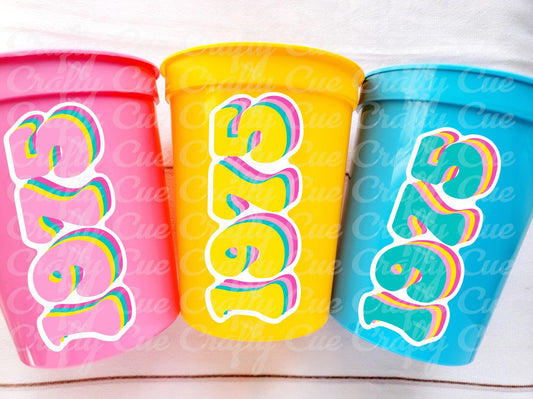 50th PARTY CUPS - Vintage 1975 50th Birthday Party 50th Birthday Favors 50th Party Cups 50th Party Decorations 1975 Birthday Party Cups 50th