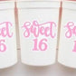 SWEET 16 PARTY Cups - Reuseable Sweet Sixteen Party Cups Sweet 16 Party Cups Sweet 16 Party Favors Sweet 16 Party Favors 16th Birthday Party
