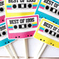 30th Birthday Party Cupcake Toppers - Cassette 30th Birthday Cupcake Toppers Best of 1995 Birthday Vintage 30th Birthday 30th Birthday Party