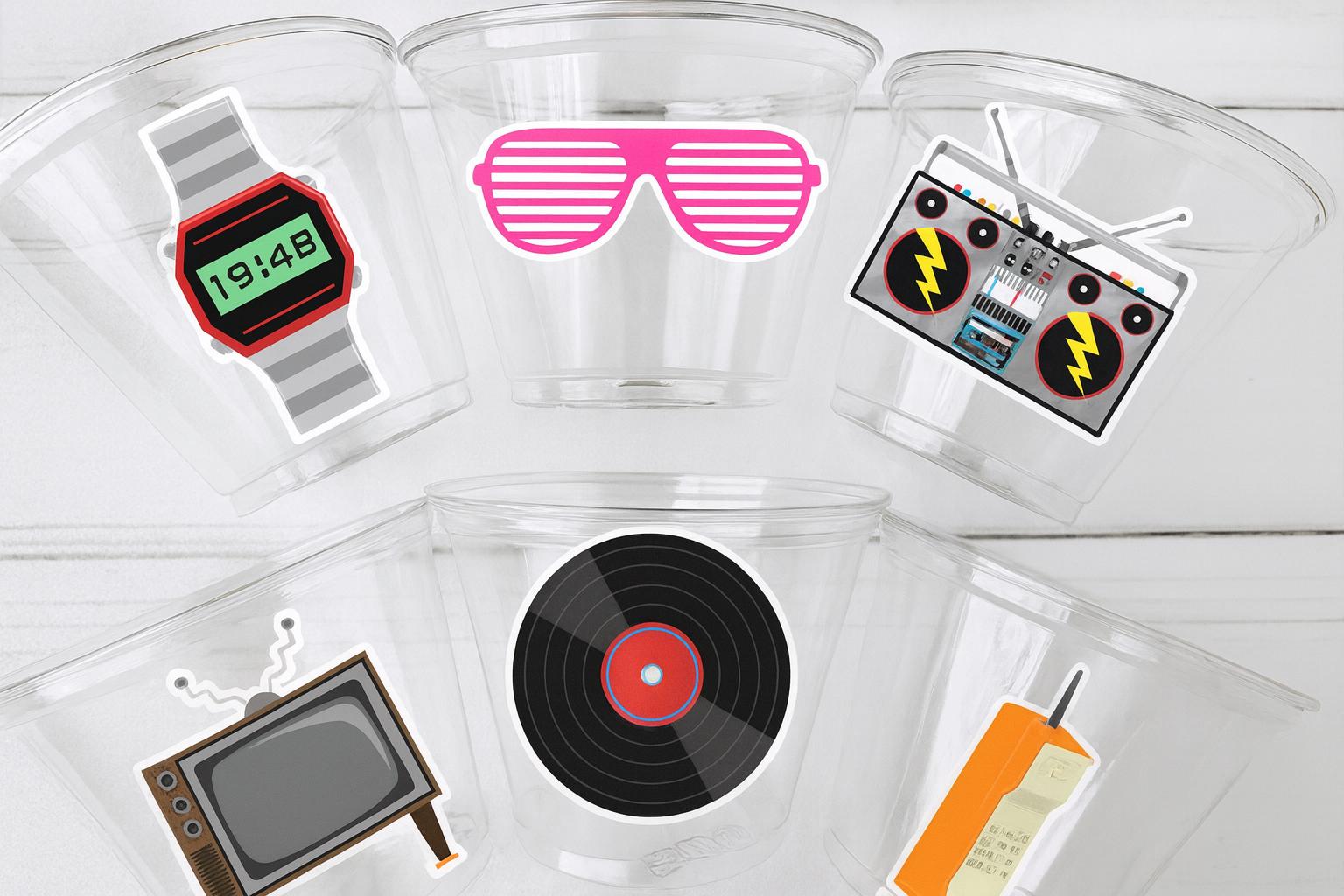 I Love the 80'S PARTY CUPS - 80's Birthday Cups 80's Party Cups 80's Decorations 80's Birthday Party 80's Birthday Party Decorations 80s 90s