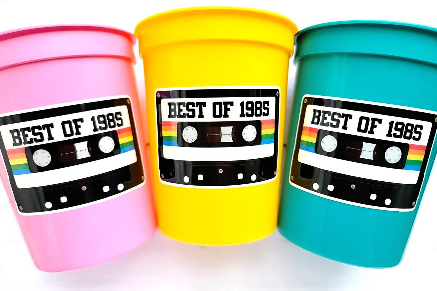 40th PARTY CUPS - Best of 1985 40th Birthday Party 40th Birthday Favors 40th Party Cups 40th Party Decorations 1985 Birthday 80's Party Cups