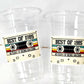 Disposable 40th Birthday Party cups, 40th Birthday Cassette Tape Party, Best of 1985 Birthday, 40th Birthday Party Vintage 40th Birthday Tan