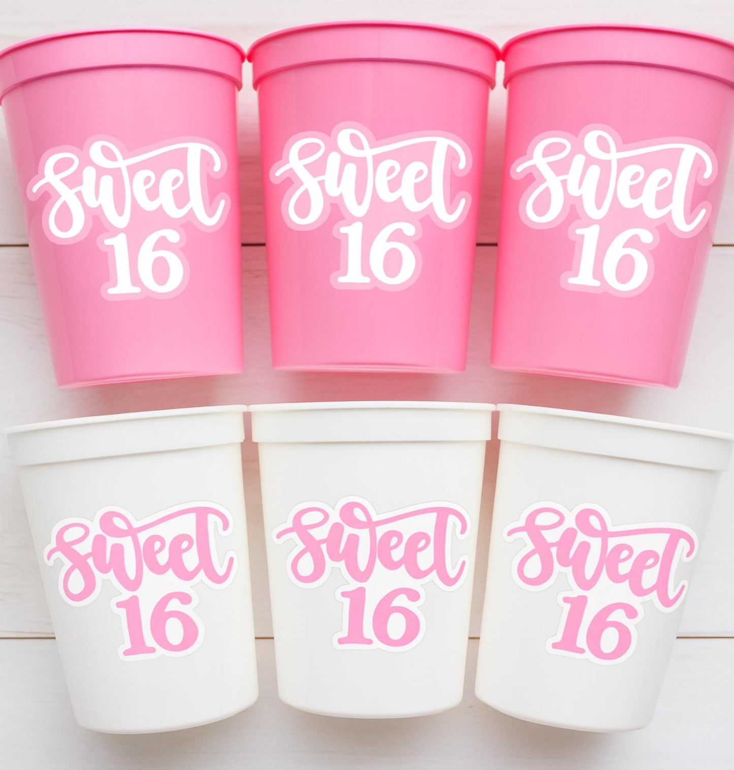 SWEET 16 PARTY Cups - Reuseable Sweet Sixteen Party Cups Sweet 16 Party Cups Sweet 16 Party Favors Sweet 16 Party Favors 16th Birthday Party