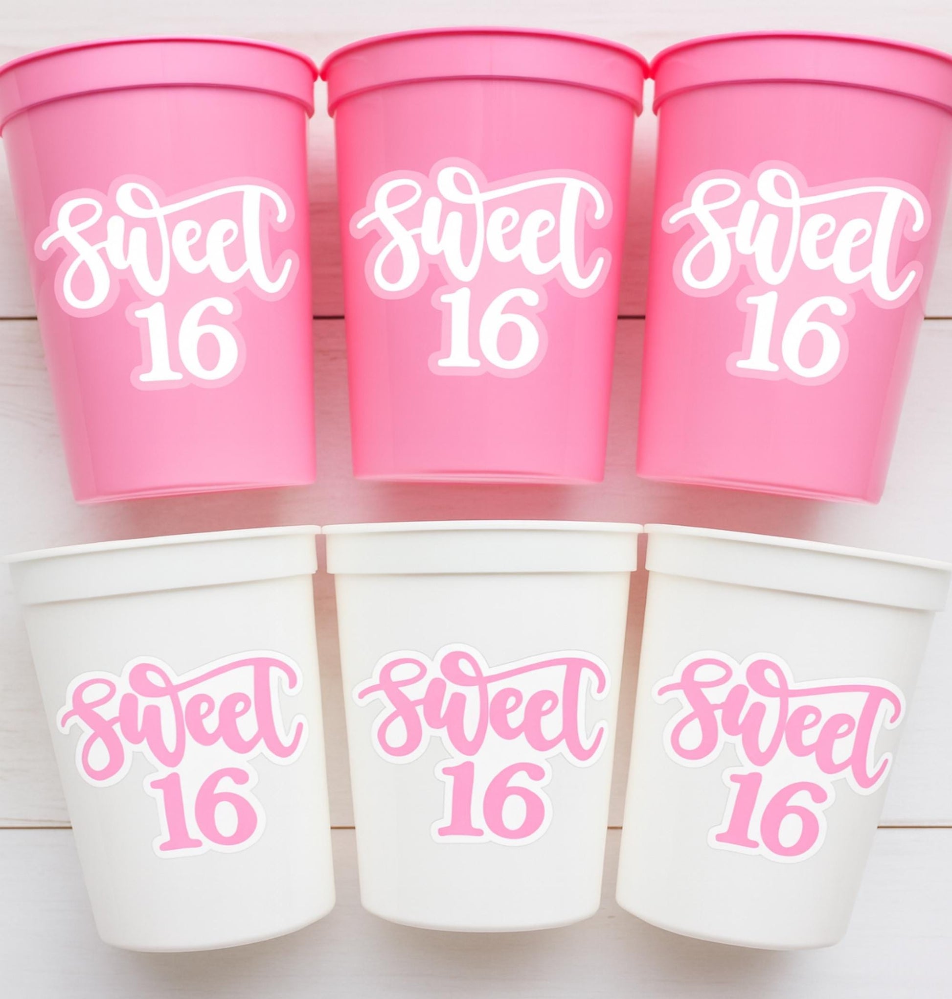 SWEET 16 PARTY Cups - Reuseable Sweet Sixteen Party Cups Sweet 16 Party Cups Sweet 16 Party Favors Sweet 16 Party Favors 16th Birthday Party