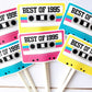 30th Birthday Party Cupcake Toppers - Cassette 30th Birthday Cupcake Toppers Best of 1995 Birthday Vintage 30th Birthday 30th Birthday Party