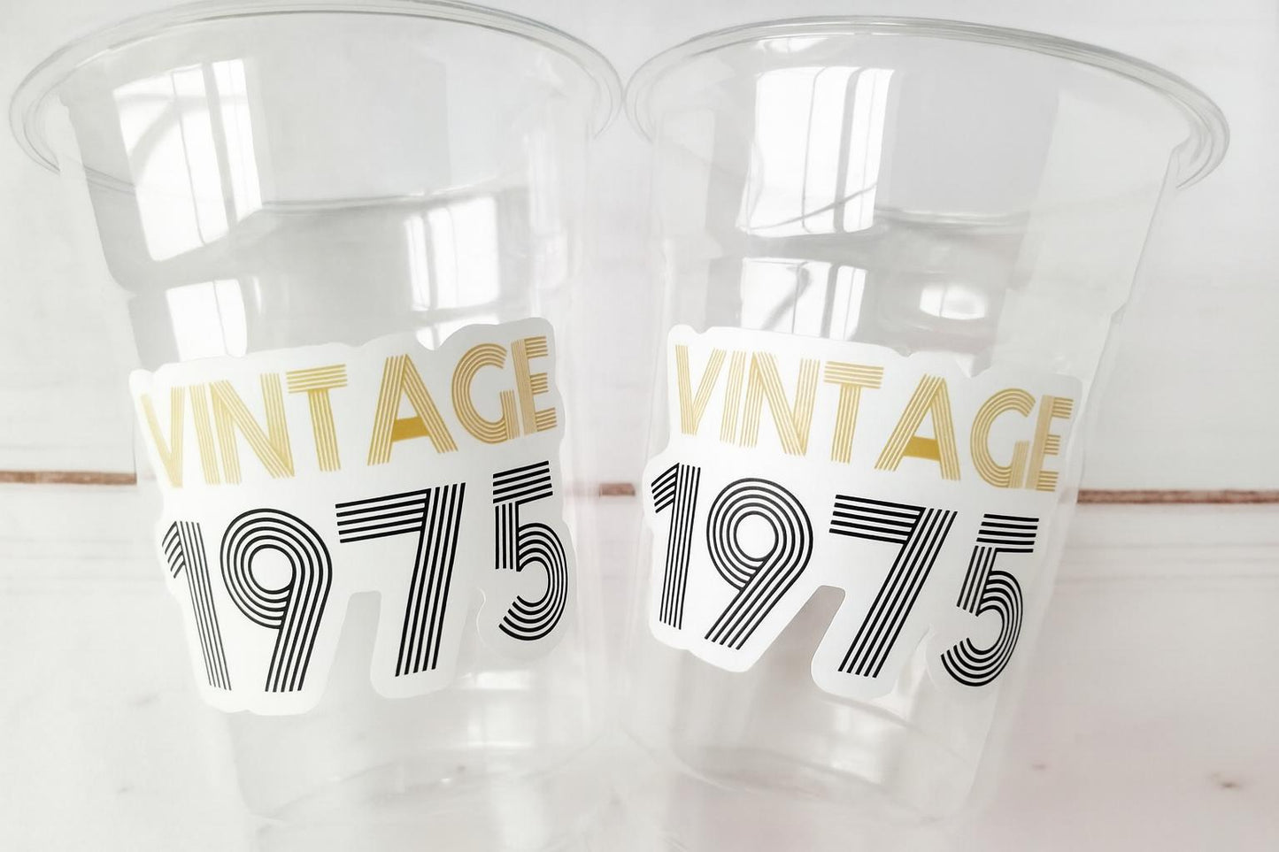 50th PARTY CUPS - 50 and Fabulous 50th Birthday Party 50th Birthday Favors 50th Party Cups 50th Party Decorations 1975 Birthday Party Cups