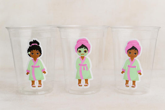 SPA PARTY CUPS - Spa Party Decorations Spa Party Supplies Spa Party Supplies Spa Birthday Party Spa Day Party Spa Day Birthday Spa Parties