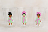 SPA PARTY CUPS - Spa Party Decorations Spa Party Supplies Spa Party Supplies Spa Birthday Party Spa Day Party Spa Day Birthday Spa Parties
