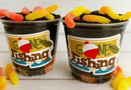 FISHING PARTY CUPS - Gone Fishing Party Fishing Party The Big One Fishing Bobber Decorations Fishing Birthday Fishing First Party Bait Cups