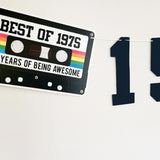 BEST OF 1975 - 50th Birthday Banner 1975 Banner 1975 Party Decorations 50th Party Decorations 50th Party Banner 50 Birthday Party Banner 70s