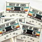 40th Birthday Party Cupcake Toppers Tan Cassette 40th Birthday Cupcake Toppers Best of 1985 Birthday Vintage 1985 Party 40th Birthday Party