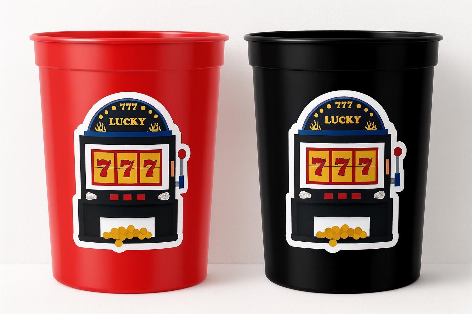 CASINO PARTY CUPS - Casino Cups Casino Birthday Casino Party Slot Machine Cups Slots Slot Party Decorations Casino Birthday Party Decoration