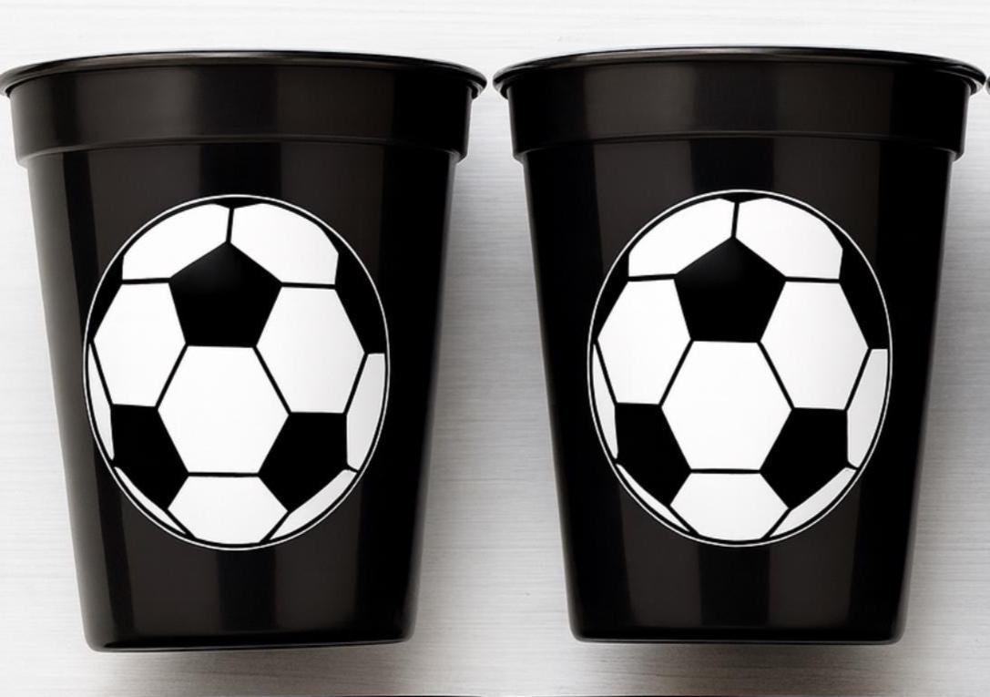 SOCCER PARTY CUPS - Soccer Party Cups Soccer Birthday Soccer Party Soccer Decorations Soccer Party Supplies Soccer Birthday Party Soccer