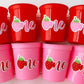 STRAWBERRY PARTY CUPS -Strawberry Birthday Cups Strawberry Cups First Birthday Strawberry Party Decorations Strawberry Berry Sweet One Cups
