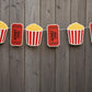 Movie Party Garland, Movie Party Banner, Popcorn and Movie Ticket Garland Banner, Popcorn Garland, Photo Prop