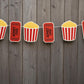 Movie Party Garland, Movie Party Banner, Popcorn and Movie Ticket Garland Banner, Popcorn Garland, Photo Prop