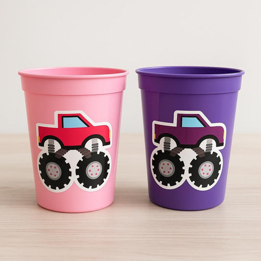 MONSTER TRUCK PARTY Cups - Monster Truck Treat Cups Monster Truck Birthday Monster Truck Party Monster Truck Party Favors, Monster Truck Cup