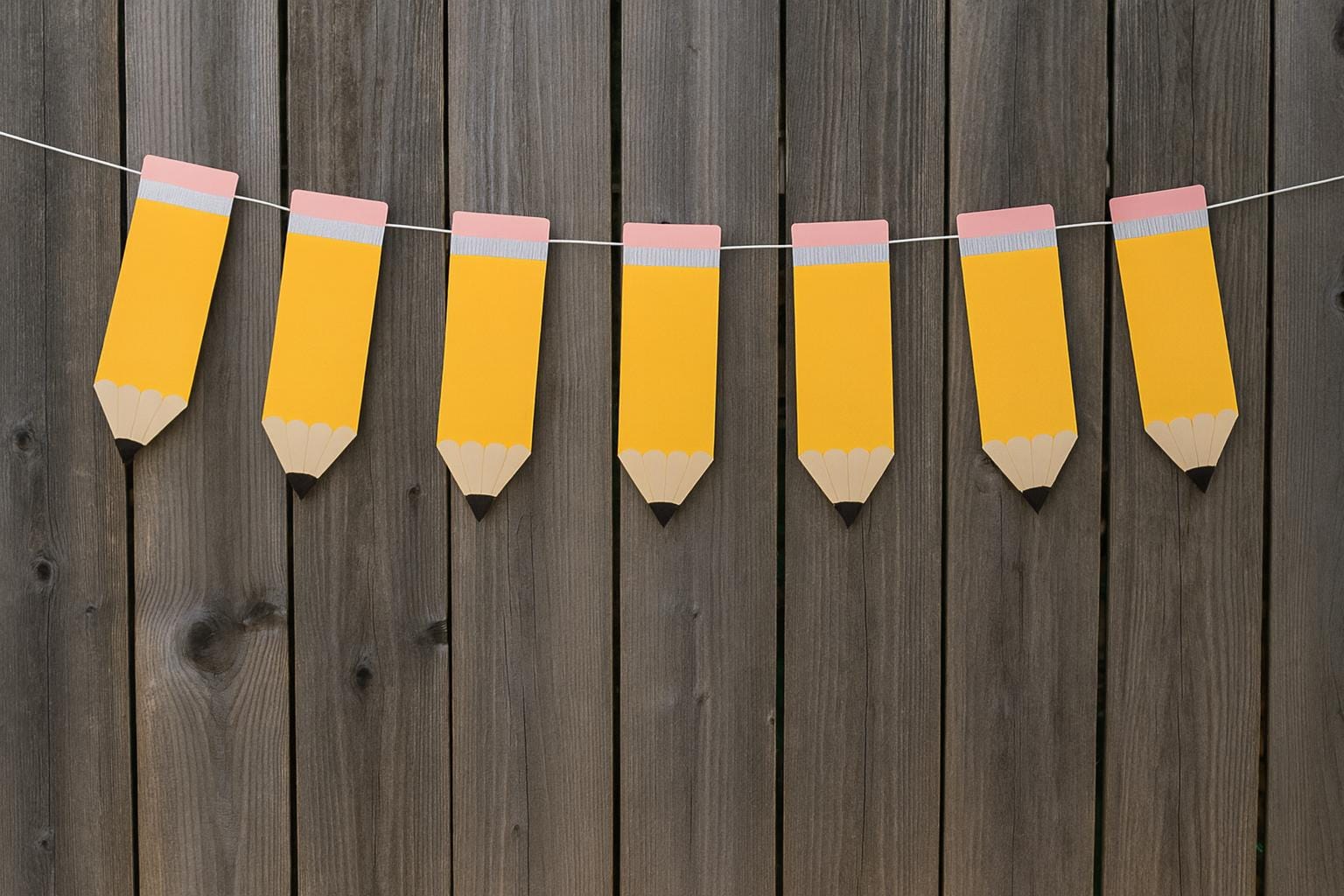 Back to School Decorations, Pencil Banner, Pencil Garland, Pencil Birthday Party, Pencil Decorations, Back to School Party, Teacher's Gift