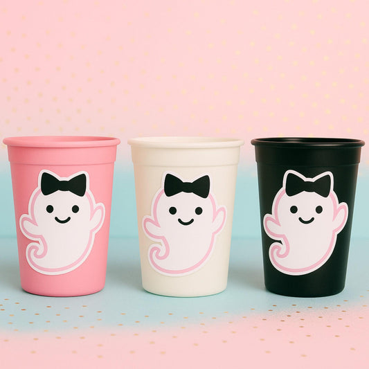 HALLOWEEN PARTY CUPS - Ghost Cups Halloween Decorations Halloween Birthday Halloween Party Candy Cups Treat Cups Cute Ghost Party Cups