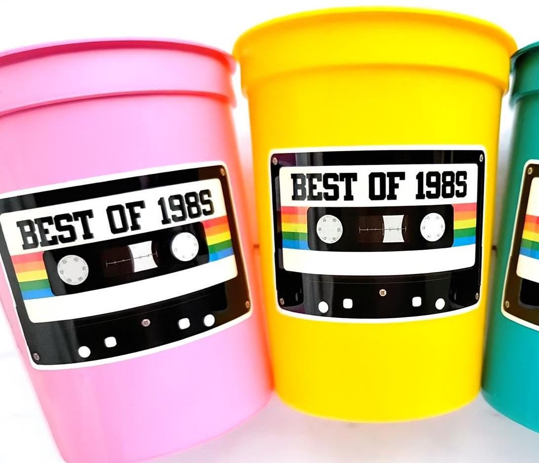 40th PARTY CUPS - Best of 1985 40th Birthday Party 40th Birthday Favors 40th Party Cups 40th Party Decorations 1985 Birthday 80's Party Cups