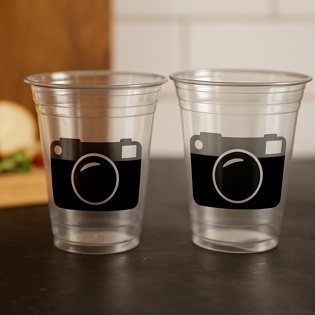 CAMERA PARTY CUPS - Camera Cups Camera Party Favors Camera Party Decorations Photographer Birthday Party Photography Party Camera Favors