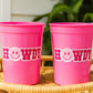 COWGIRL PARTY CUPS Cowgirl Cups Cowgirl Party Decorations Cowgirl Bachelorette Party Cow Print Hat Happy Face Rodeo Howdy Let's Go Girls