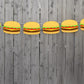Hamburger Garland, Hamburger Banner, Fast Food Banner, Fast Food Garland, Photo Prop