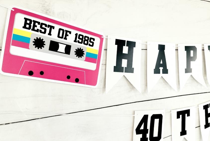 BEST OF 1983 - 40th Birthday Banner 1983 Banner 1983 Party Decorations 40th Party Decorations 40th Party Banner 40 Birthday Party Banner 80s