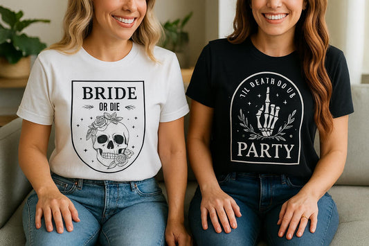 Bride or Die Shirt, Bride or Die Bachelorette Party Shirts, Til Death Do us Party, Funny Bridal Party Shirts, Halloween Bachelorette Shirts