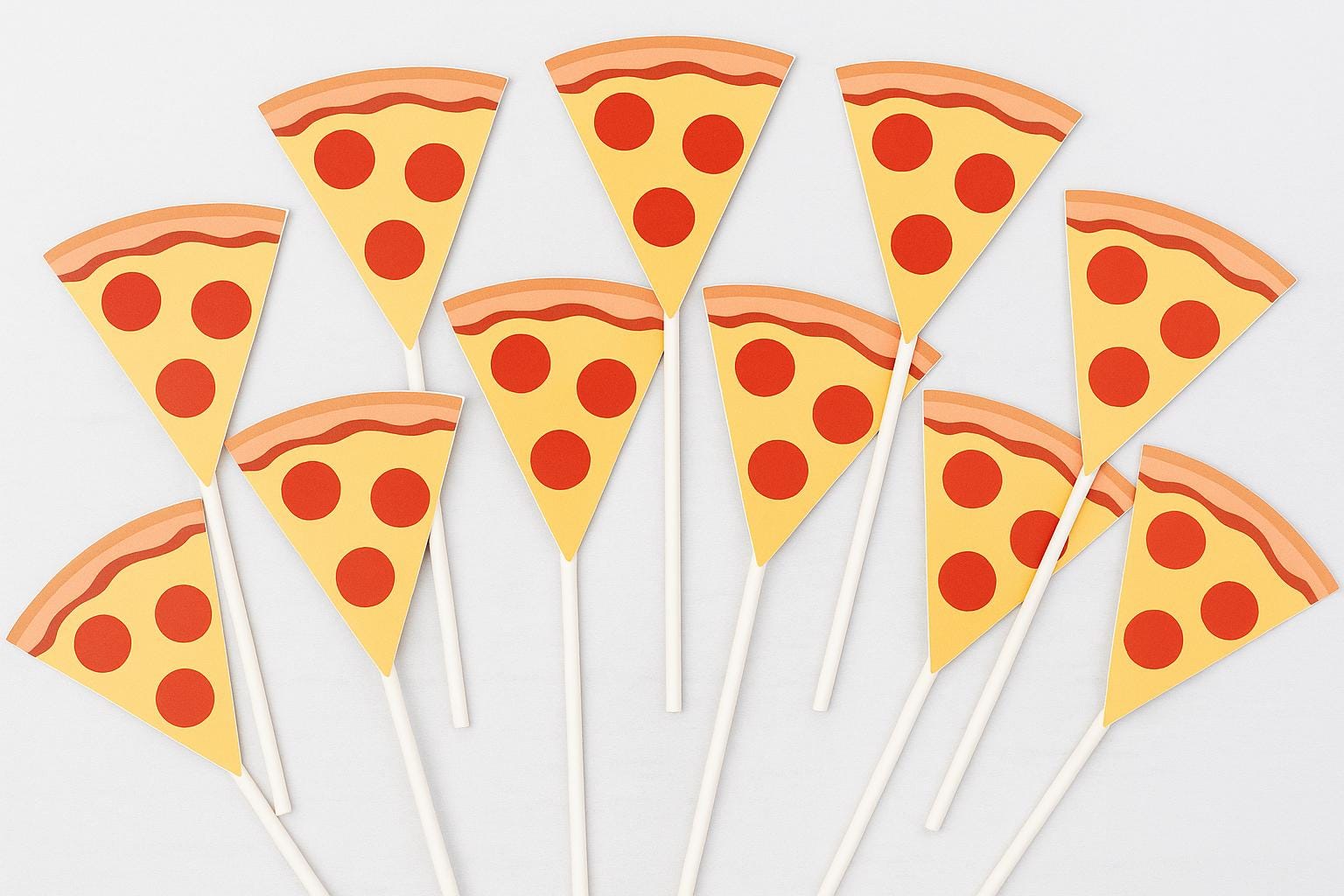 Pizza Cupcake Toppers, Pizza Party Cupcake Toppers, Fast Food Cupcake Toppers, Pizza Birthday Party Decorations, Pizza Party Supplies, Pizza