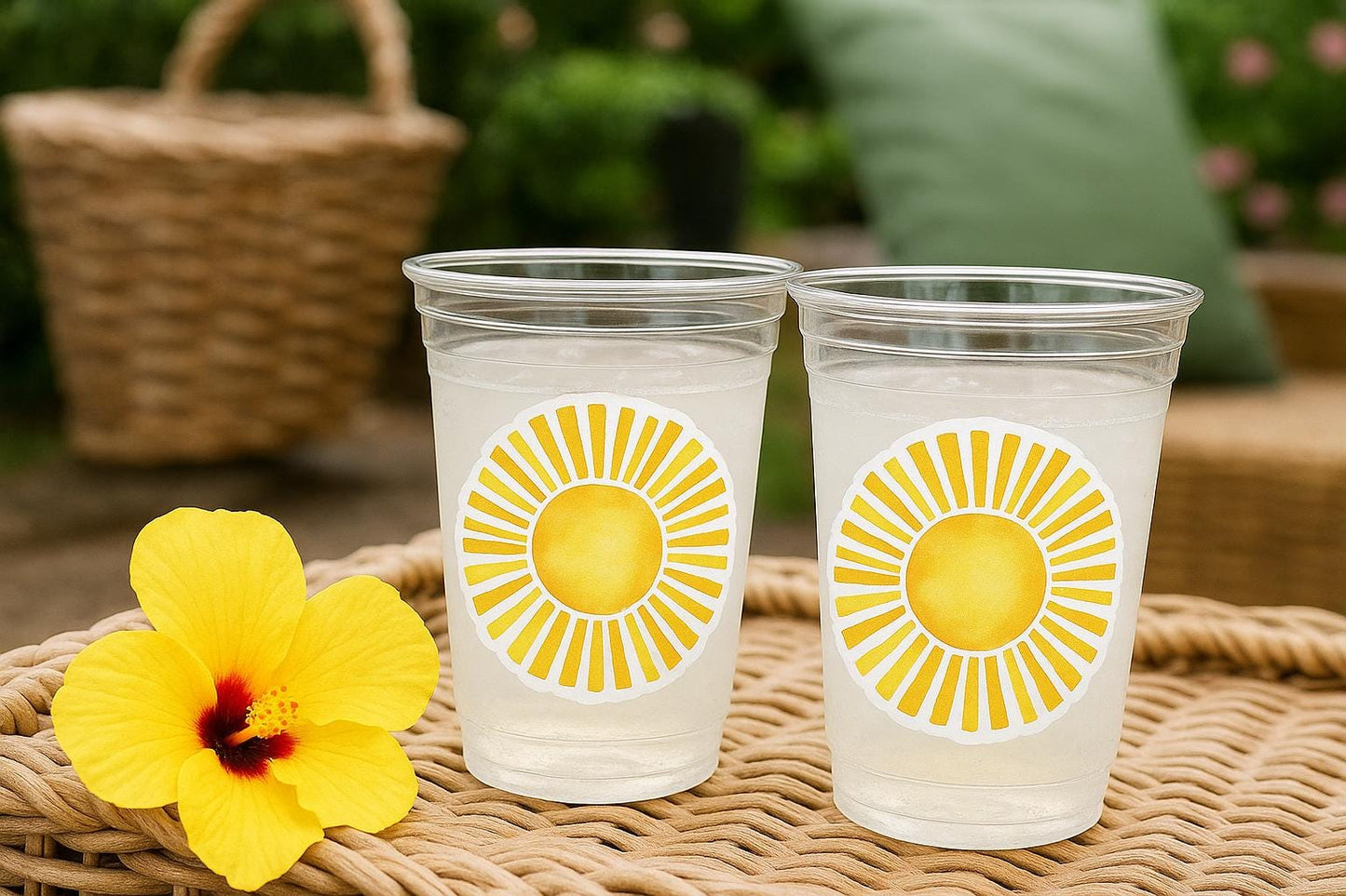 SUN PARTY CUPS - Sunshine Party Cups Sunshine Birthday Sunshine First Birthday First Trip Around The Sun Sunshine Party DecorationSun Favor