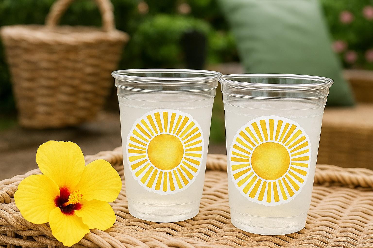 SUN PARTY CUPS - Sunshine Party Cups Sunshine Birthday Sunshine First Birthday First Trip Around The Sun Sunshine Party DecorationSun Favor