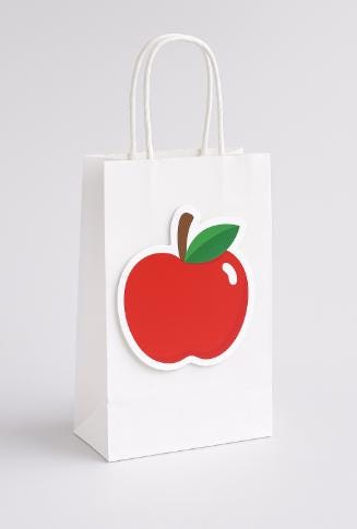 Apple Goody Bags, Apple Favor Bags, Back to School Party Bags, Apple Birthday Party Bags, Teacher Gift Bags, Apple Goodie Bags, School Party
