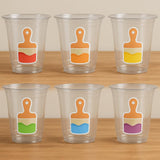 Paint Brush Party Cups – Art Painting Party Favors, Kids Art Party Supplies, Painting Birthday Favor Cups, Paint Party Cup Favor Decorations
