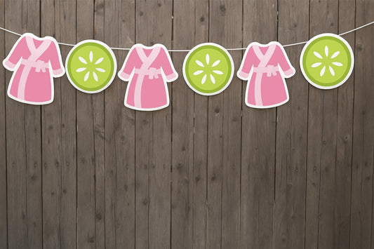 Spa Banner, Spa Garland, Spa Birthday Party, Spa Robe, Cucumber Garland, Spa Party Banner, Spa Party Garland, Spa Party Decorations, Spa Day