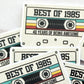 40th Birthday Party Cupcake Toppers Tan Cassette 40th Birthday Cupcake Toppers Best of 1985 Birthday Vintage 1985 Party 40th Birthday Party