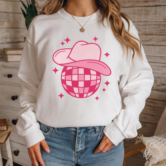 Disco Cowgirl Sweatshirt, Let's Go Girls Shirt, Disco Ball Shirt, Howdy Shirt, Cowboy Shirt, Cowgirl Bachelorette, Western, Howdy, Country