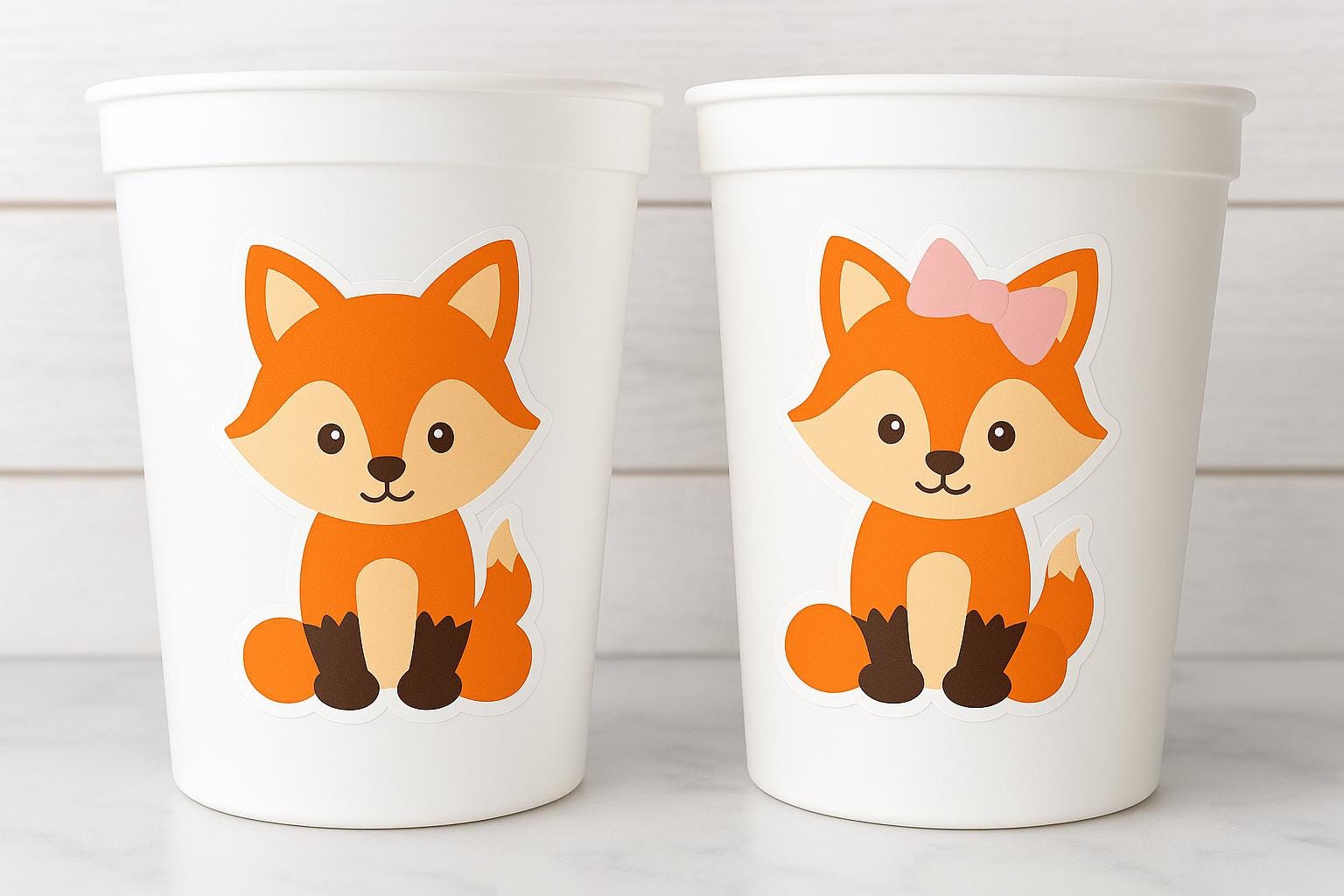 FOX PARTY CUPS - Fox Treat Cups Fox Favors Fox Decorations Woodland Birthday Woodland Baby Shower Woodland Birthday Party Fox Baby Shower