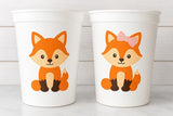FOX PARTY CUPS - Fox Treat Cups Fox Favors Fox Decorations Woodland Birthday Woodland Baby Shower Woodland Birthday Party Fox Baby Shower