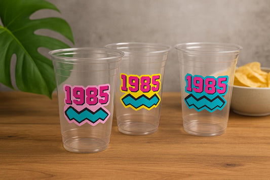 40th PARTY CUPS - 1985 Cups 40th Birthday Party 40th Birthday Favors 40th Party Cups 40th Party Decorations 1985 Birthday Party Cups 80s Cup