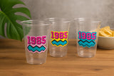 40th PARTY CUPS - 1985 Cups 40th Birthday Party 40th Birthday Favors 40th Party Cups 40th Party Decorations 1985 Birthday Party Cups 80s Cup