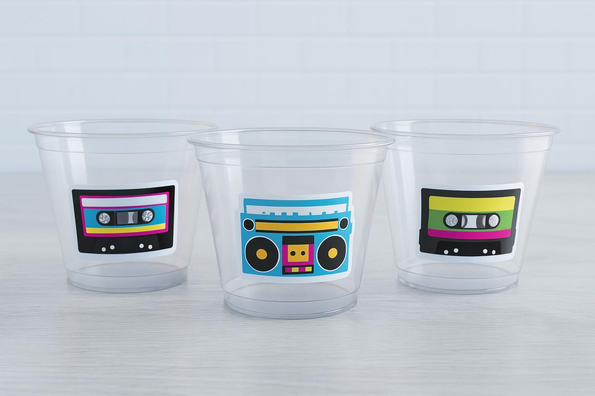 80'S PARTY CUPS - 80's Birthday Cups 80's Party Cups 80's Decorations 80's Birthday Party 80's Birthday Party Decorations 80's Party 80's