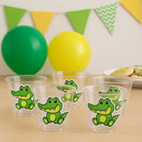 ALLIGATOR PARTY CUPS - Alligator Birthday Cups Alligator Party Favors Alligator Baby Shower Alligator Party Decorations Alligator Supplies