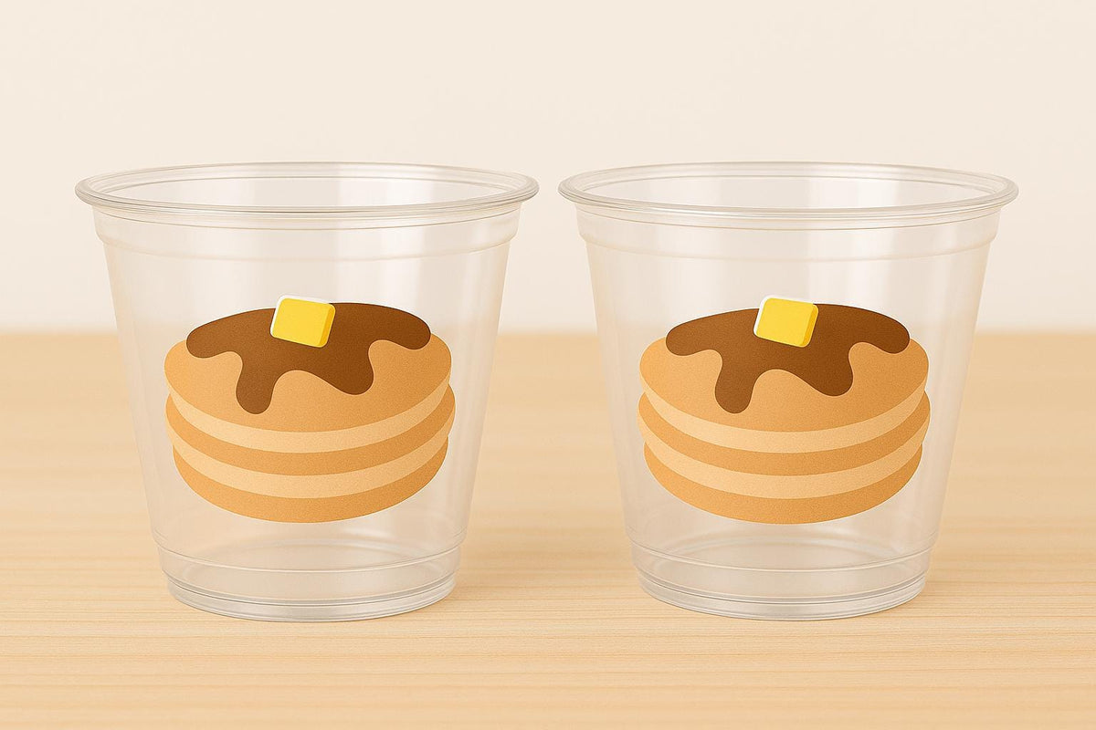 Pancake Party Cups, Pancake Treat Cups, Pancake Birthday, Pancake Party, Pancake Party Favors, Pancakes and Pajamas, Pancake Decorations